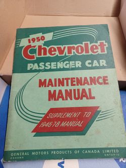 1950 Chevrolet Maintenance Manual
