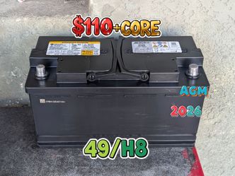 AGM Car Battery Group Size 49/H8