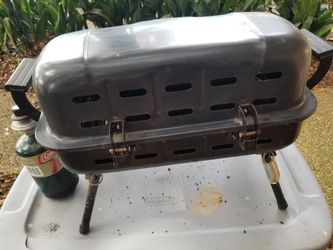 Coleman portable propane grill; Usable It Outside now!