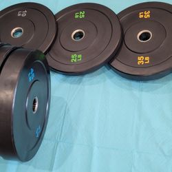Olympic Bumper Weight Plates Full Set For Olympic Barbell 