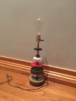 Lamp desk lamp made of gears