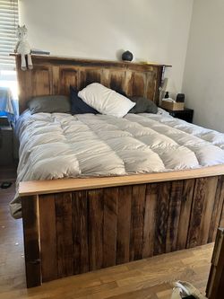 Custom Cal King Vintage Rustic Reclaimed Bed 