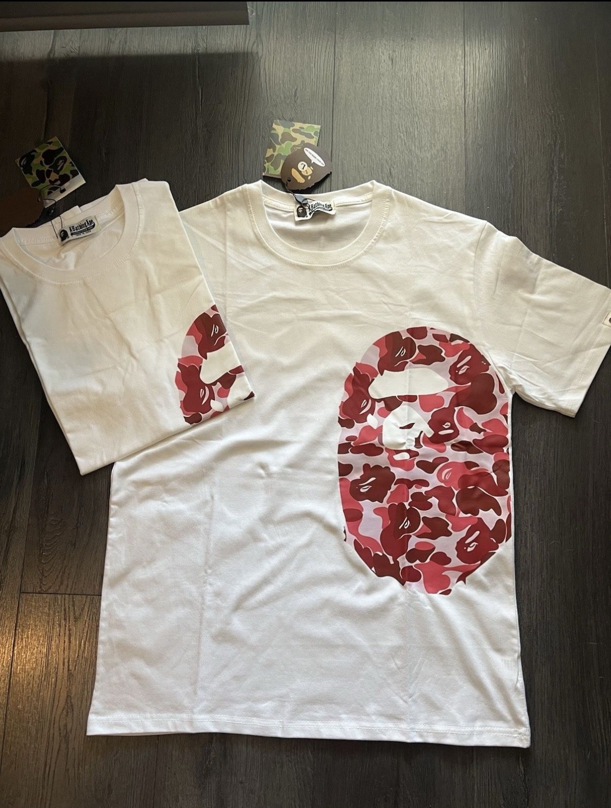 Pink Bape colorway side logo design, brand new with tags size Large