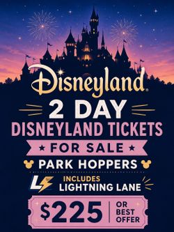 2 Day Disney Tix