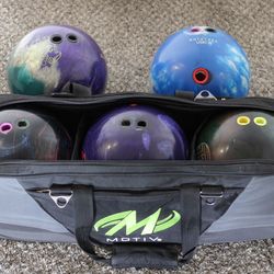 15 lb Bowling Balls – Motiv 3-Ball Roller & 5-Ball Arsenal