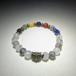 7 Chakra Bracelet - Rutilated Quartz
