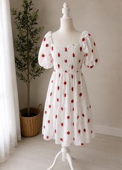 NEW! Plus Size CottageCore Strawberry Dress