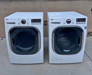 LG Front Load Washer & Gas Dryer Set Tested Working!!