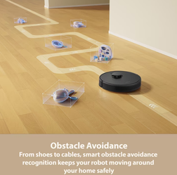 Dreame GoVac 100L 2in1 Robotic Vacuum Mop 6000 Pa Suction Smart Mapping App Control Carpet Hardwood