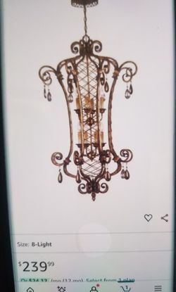 Chandelier Pendant  With light and Glass pendant ,new