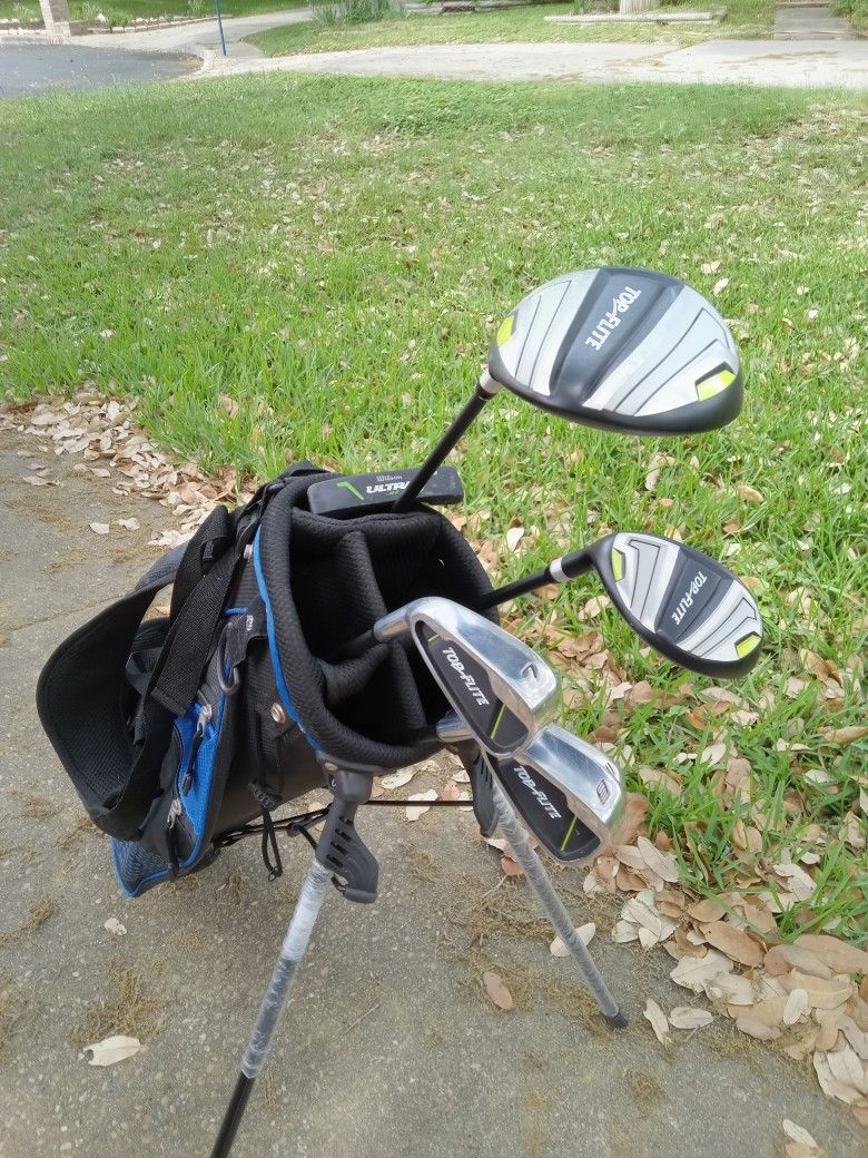 Left Handed Top Flite Junior Golf Set