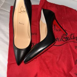 Christian Louboutin Pigalle 100 Black Heels