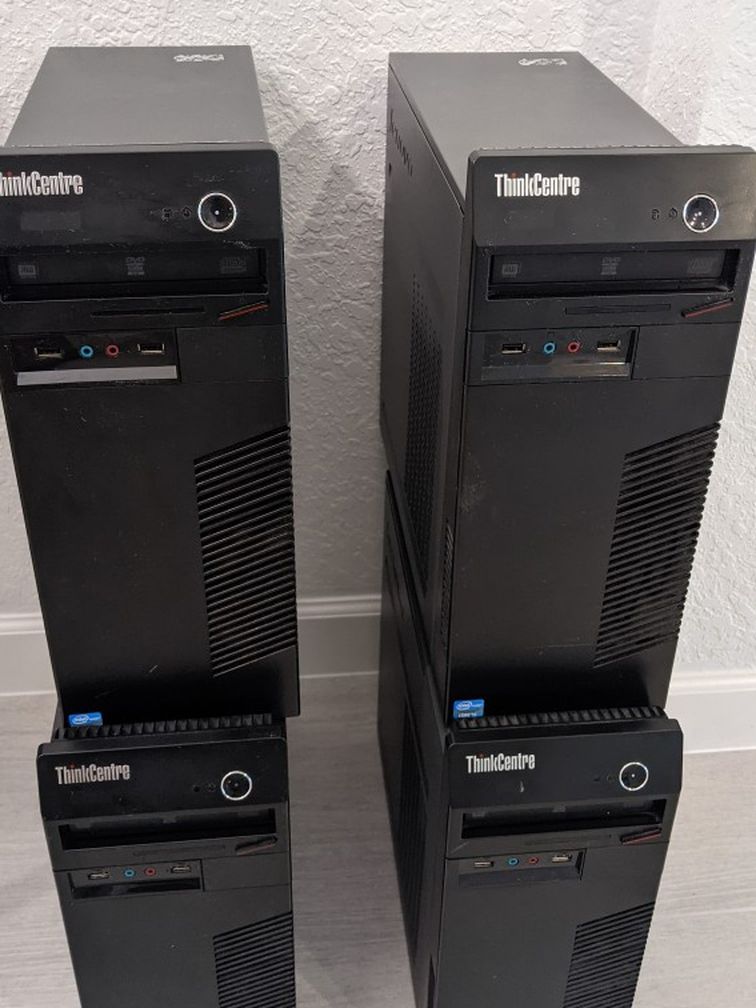 4x Lenovo Tower Computers (no hard drives)