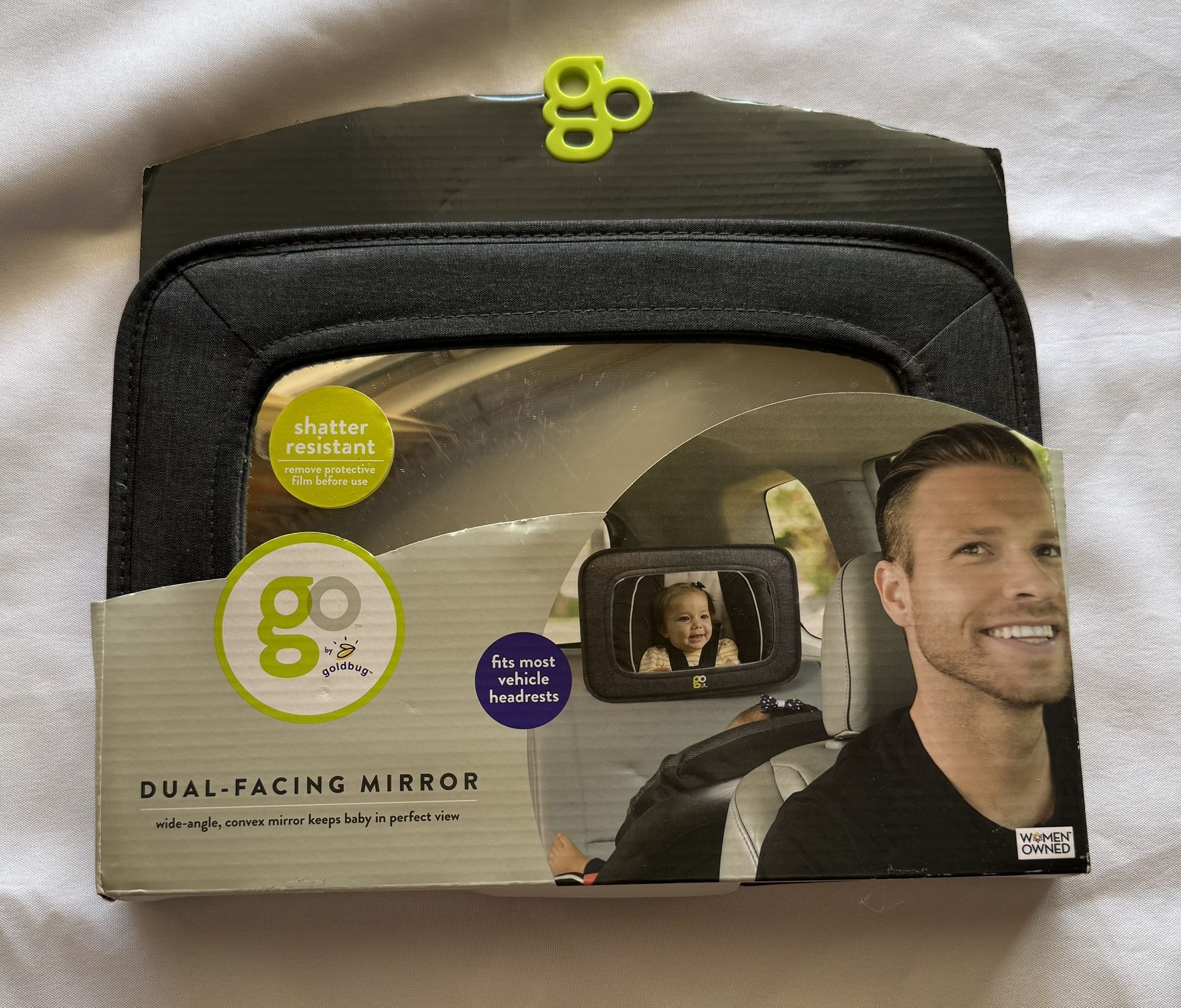 Go by Goldbug Dual Facing Travel Mirror Keep An Eye On Baby In The Car Rear Seat