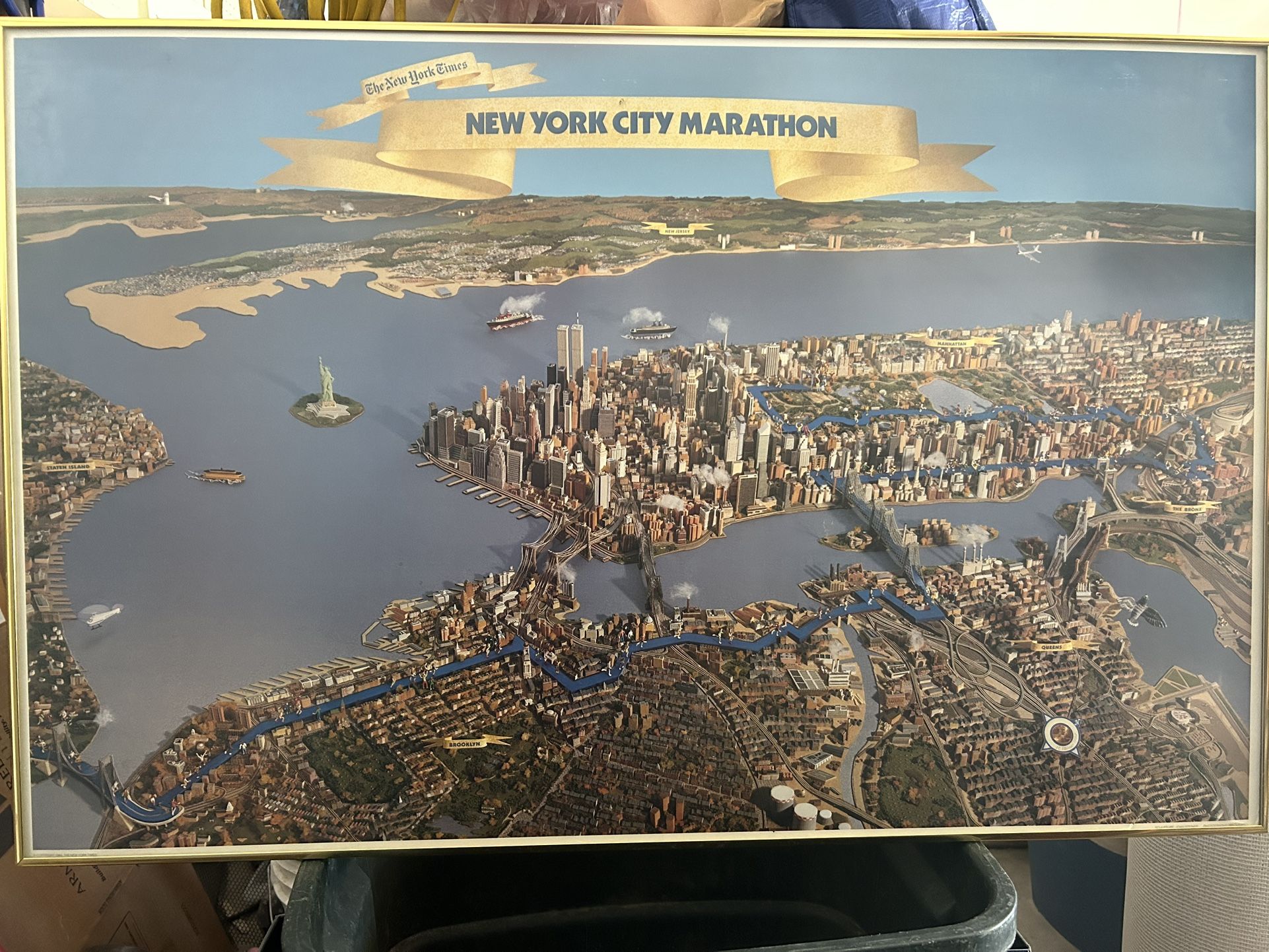 New York City Marathon 1980’s Poster
