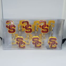 USC Trojans Shower Curtain Hooks Set