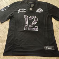 Nike LA Rams #12 Nacua Salute to Service Jersey