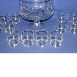 Princess house punch bowl and 12 cups