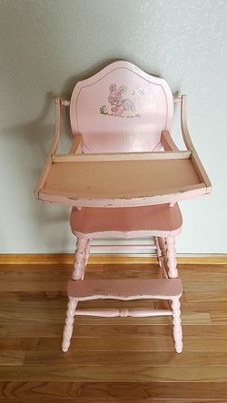 Antique wooden high chair