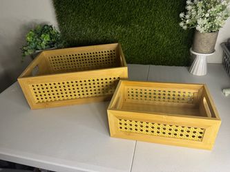 Wood baskets! 2 pack! Brand new
