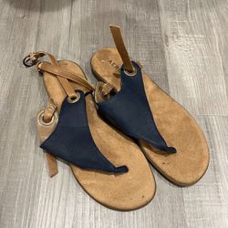 Aerosoles Navy Blue Sandals - Size 6.5