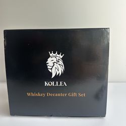 KOLLEA Whiskey Decanter Gift Set New Sealed Glass Decanter with Glasses Bar Set