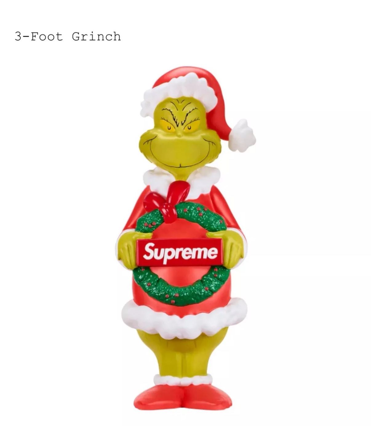Supreme x Grinch 3 Foot Christmas Decoration LED