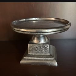 Silver Candle Holder Heavy Duty