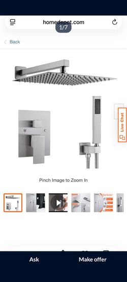 Rain shower head with handheld attachment