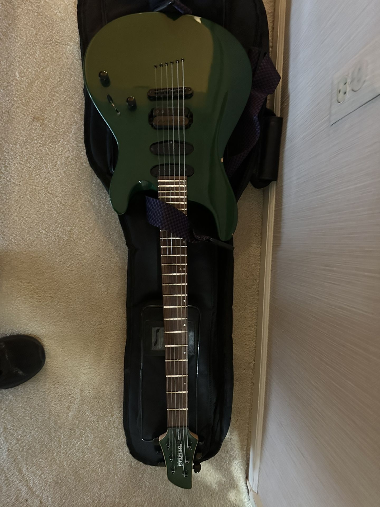 Green Electric Guitar Fernandez dragonfly
