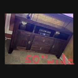 Solid Wood Tv Stand  Please Check My Other Items 