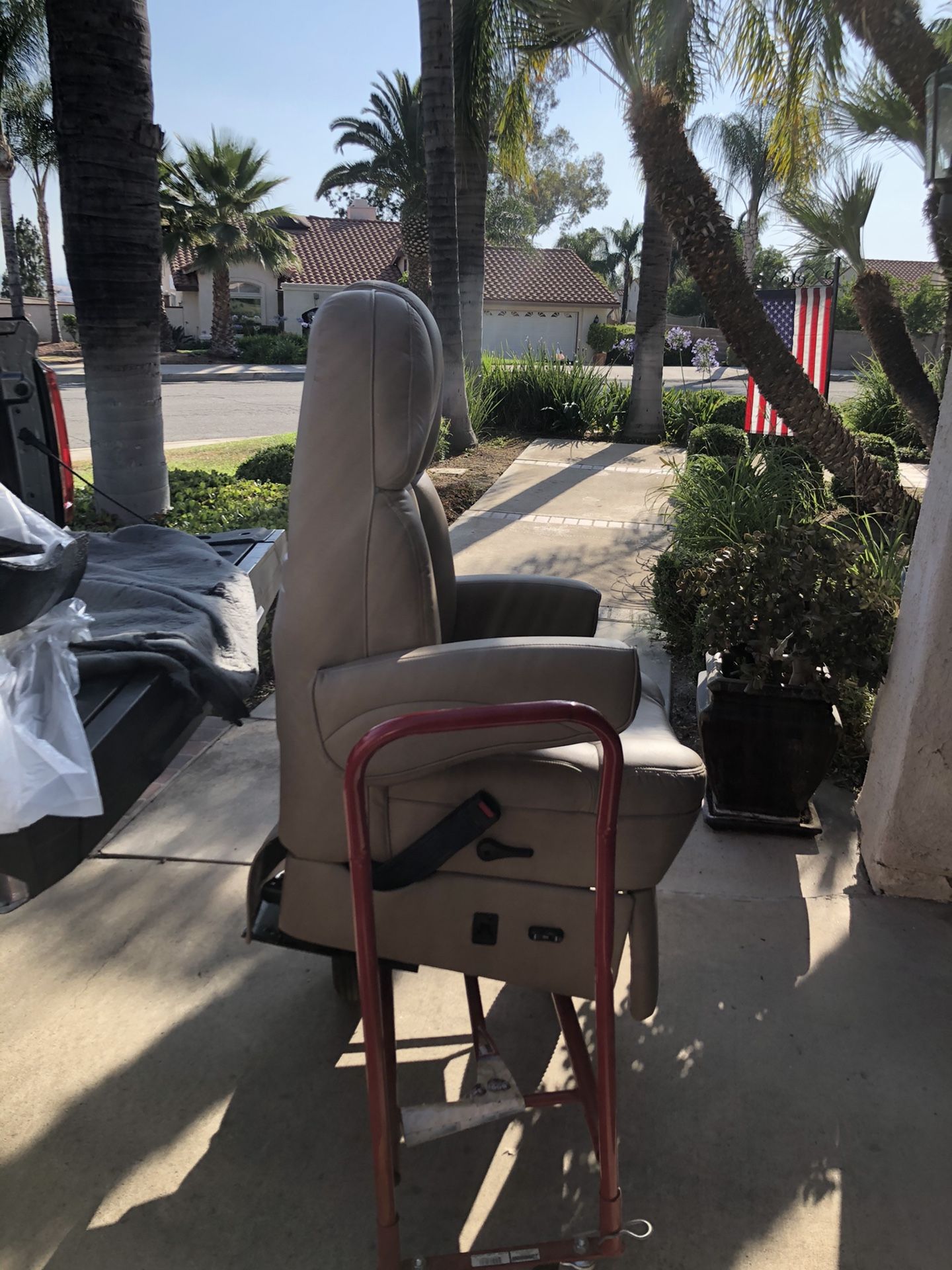 RV Motorhome captains chair seat, leather