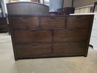Modern Dark Espresso 7 Drawer Dresser