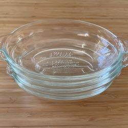 Set of 4 Vintage PYREX Clear Glass Oval Baking Dishes #328 1 Cup Size