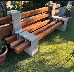 Cinder block bench