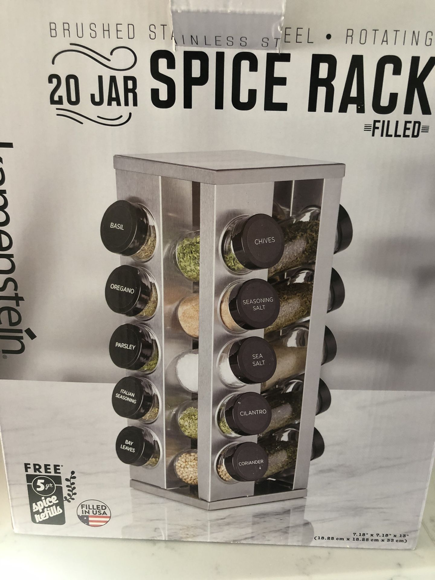 NEW spice rack -20 jars with spices