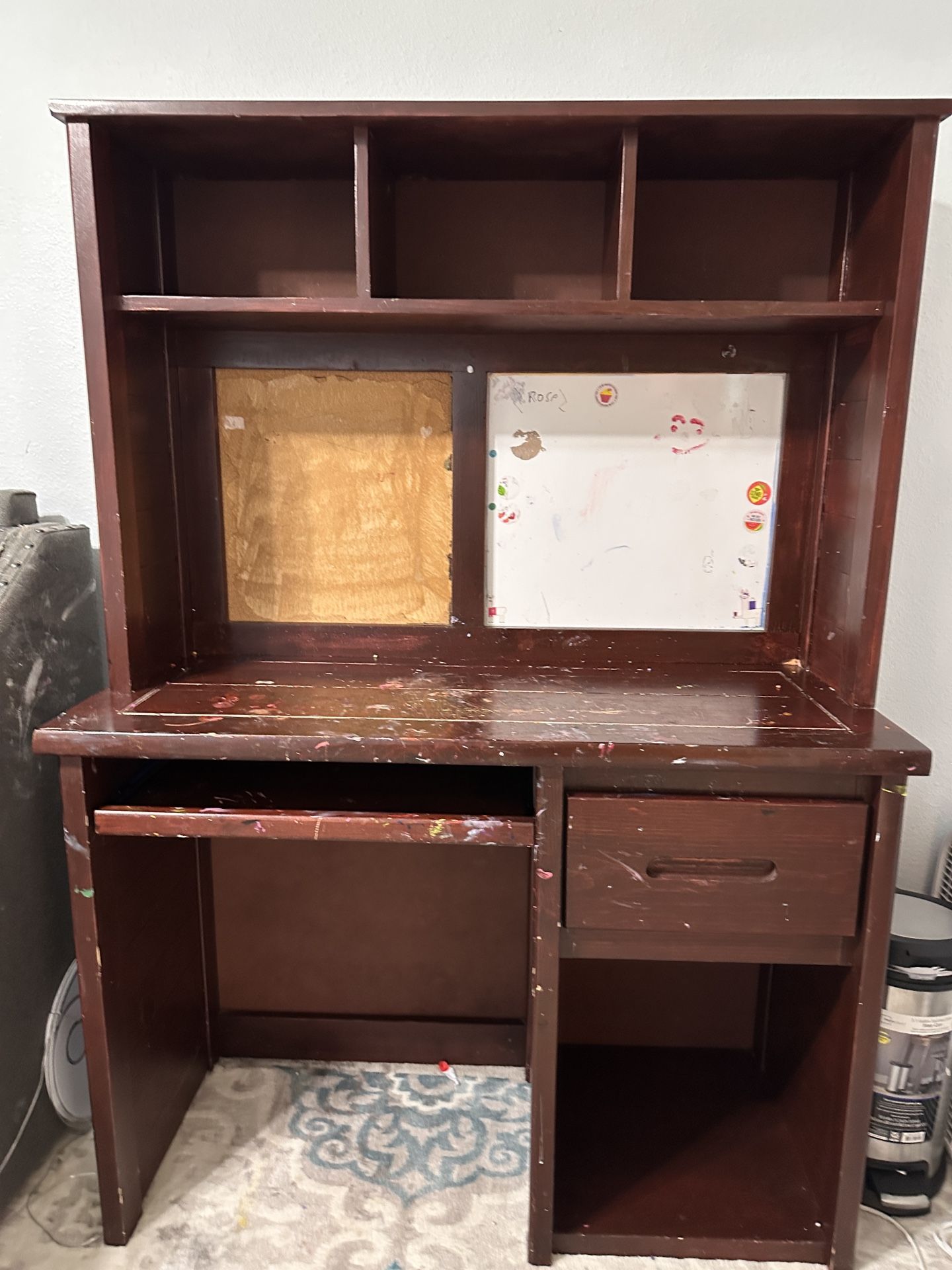 Day bed with 2 twin size mattress,study table and chair