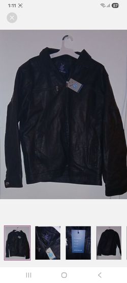 Falcon hilltop Black Faux Leather Moto Jacket with Tags
