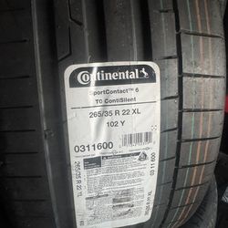 Set of Continental SportContacts Tires 265/35/22