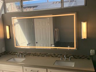 72x36 in Rectangle LED Bathroom Vanity Wall Mirror