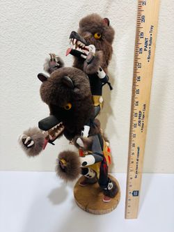 Double bear kachina by Albert Tso large