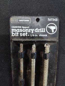 Craftsman Carbide-Tipped Masonry Drill Bit Set