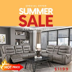 2 PC SOFA AND LOVESEAT