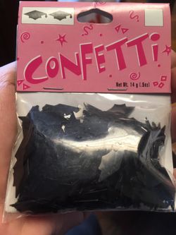 brand new bag of black confetti