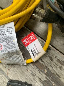 20’ 50’ 100’ work gauge extension cords