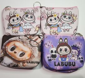 Labubu Graphic Zip Coin Pouches