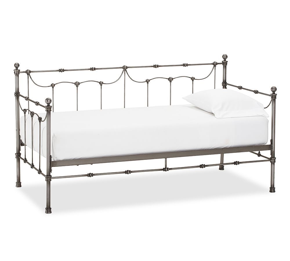 Pottery Barn Daybed, Antique Pewter Finish W Mattress