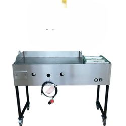 36x20 Inch Flat Grill With 3 Treys 
