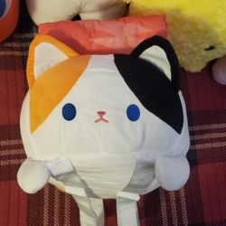 Giant Cat Tuna Sushi Backpack Maguro 21 Inch New