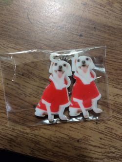 Christmas Dog Earrings